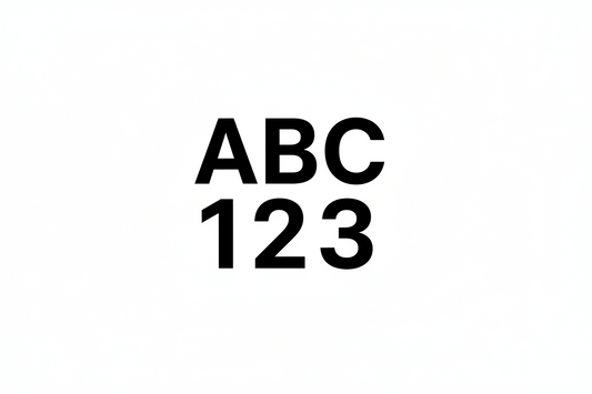 Letters / Numbers for Marking Hockey equipment crate / Helmet - Black