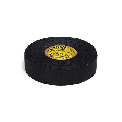 Comp-o-stik Hockey Cloth Tape – White / Black, Narrow / Wide
