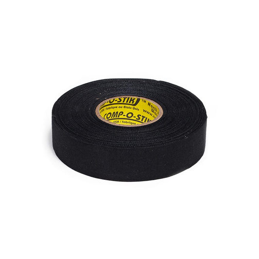 Comp-o-stik Hockey Cloth Tape – White / Black, Narrow / Wide