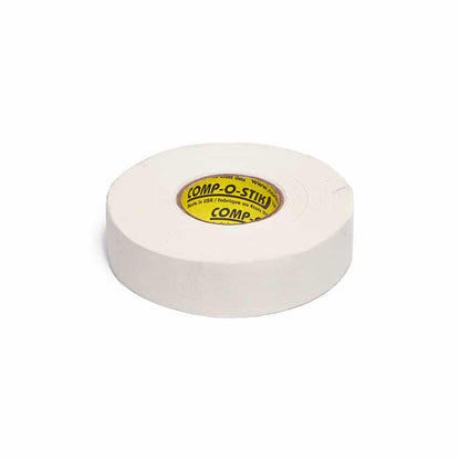 Comp-o-stik Hockey Cloth Tape – White / Black, Narrow / Wide