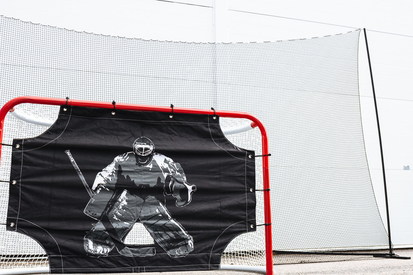 UNITE Protective Hockey Net – Complete Backstop with Frame, Posts & Net