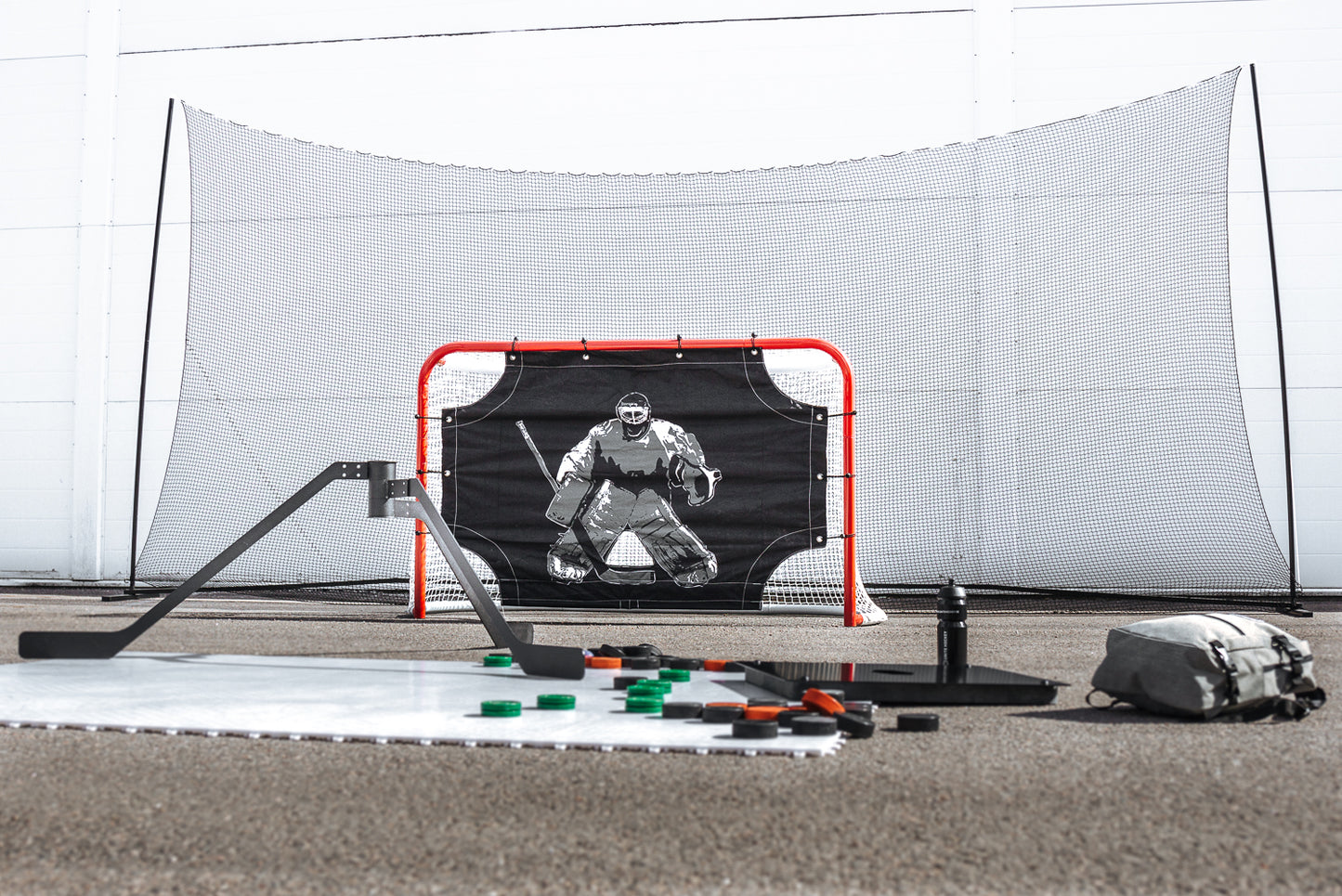 UNITE Protective Hockey Net – Complete Backstop with Frame, Posts & Net