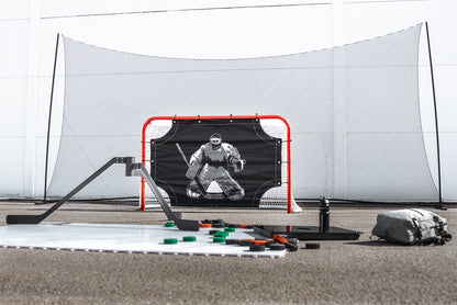 UNITE Protective Hockey Net – Complete Backstop with Frame, Posts & Net